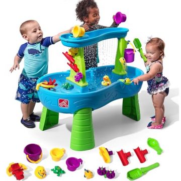 Step2 Rain Showers Splash Pond Toddler Water Table, Kids…