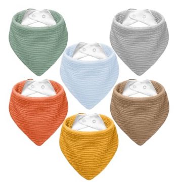NISXABEBE Muslin Baby Bibs,Soft Triangular Baby Bandana Drool Bibs…