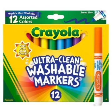 Crayola Ultra-Clean Washable Markers, 12 Count