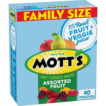 Mott’s Fruit Flavored Snacks, Assorted Fruit, Gluten Free Snack,…