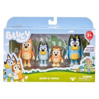 Bluey Family Figure 4-Pack – Includes Bluey, Bingo, Mum…
