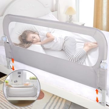 NUTIKAS Baby Bed Rail Guard for Toddlers – 47″…
