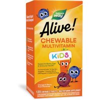 Nature’s Way Alive! Children’s Daily Chewable Multivitamin, Supports Bone,…