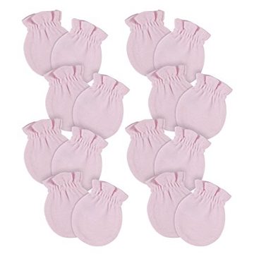 Gerber Baby 12-Pack No Scratch Mittens, Light Pink, 0-3…