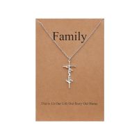 Lcherry Family Cross Necklace Stainless Steel Pendant Necklace Religious…