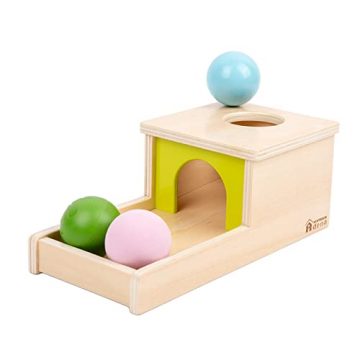 Adena Montessori Object Permanence Box with Tray Three Balls…