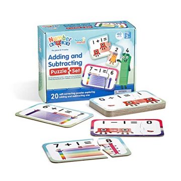 hand2mind Numberblocks Adding and Subtracting Puzzle Set, Addition and…