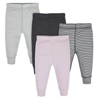 Gerber Baby Girls Multi-Pack Active Pants Set, Pink Stripe,…