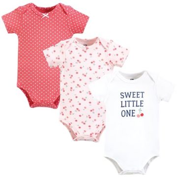 Hudson Baby Unisex Baby Cotton Bodysuits, Sweet Cherry, 18-24…
