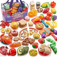 Laugigle Pretend Play Food for Kids Kitchen – 78Pc…