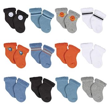 Gerber Unisex Baby 12-Pair Sock Bundle Space 3-6 Months