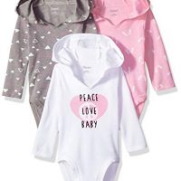 Hanes, Ultimate Flexy Hoodie Long Sleeve Bodysuit, Babies and…