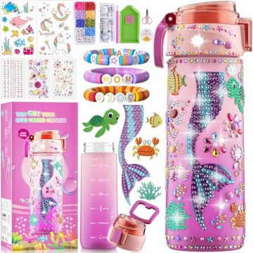 Decorate Your Own Water Bottle Kits for Girls, Mermaid…