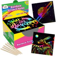 ZMLM Rainbow Scratch Paper Art Crafts Mini Notes Kids…