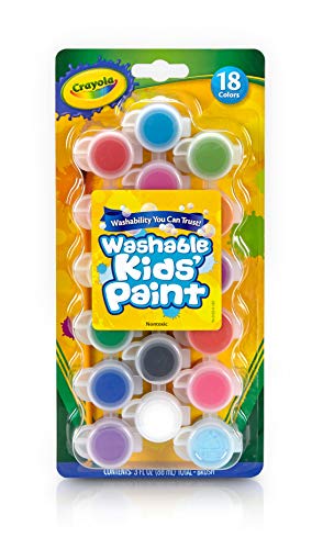 Crayola Washable Kids Paint Set & Paintbrush, Painting Supplies,…