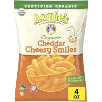 Annie’s Organic Cheddar Cheesy Smiles, Baked Corn Puffs, Gluten…