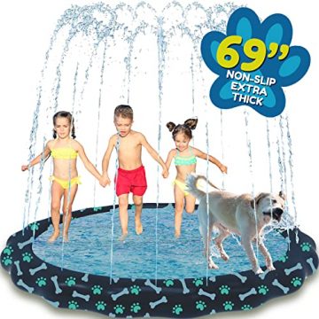 SplashEZ Non Slip Splash Pad for Kids & Dogs,…
