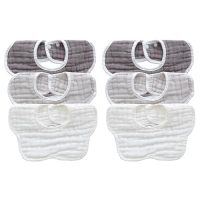 MUKIN Baby Drooling Towel, Snap Bibs, Muslin Bibs, 6…