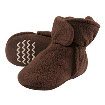 Hudson Baby Baby Cozy Fleece Booties Slipper Sock, Brown,…