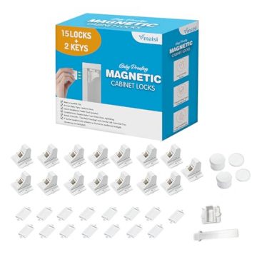 Vmaisi Baby Proofing Magnetic Cabinet Locks (15 Locks and…