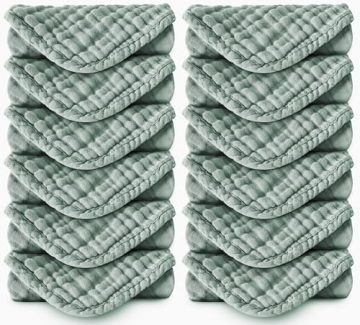 Spotted Play Muslin Burp Cloths 100% Cotton Large 20”x10”…