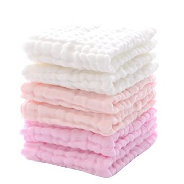 MUKIN Baby Washcloths and Burp Cloths, Soft Absorbent Towels…