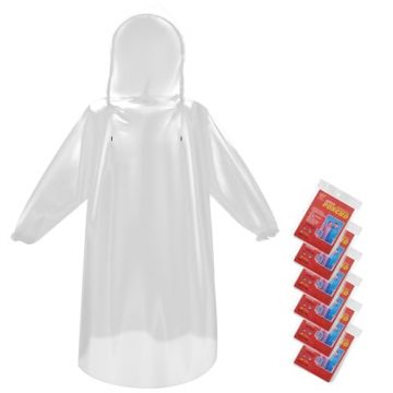 Bruvoalon 6 Pack Disposable Rain Ponchos for Adults &…