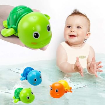 Bath Toys, Cute Swimming Turtle Baby Bath Toys for…