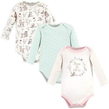 Hudson Baby Unisex Baby Cotton Long-Sleeve Bodysuits, Enchanted Forest…