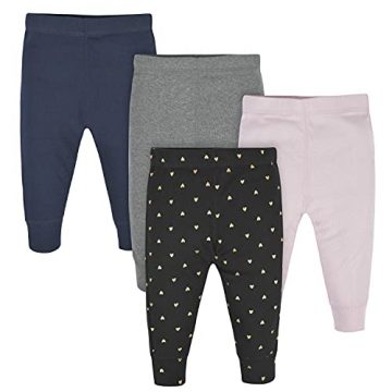 Gerber Baby Girls Multi-Pack Active Pants Set, Hearts, 6-9…