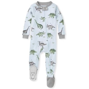 Burt’s Bees Baby Baby Boys Pajamas, Zip-front Non-slip Footed…