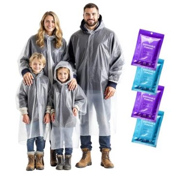 Disposable Rain Ponchos for Adults & Kids – Rain…
