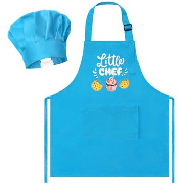 R HORSE 2 Pcs Kid Apron and Chef Hat…