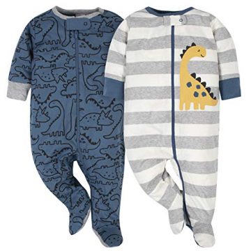 Gerber Baby Boys 2-Pack Sleep ‘N Play Dinosaur/Adventure 6-9…