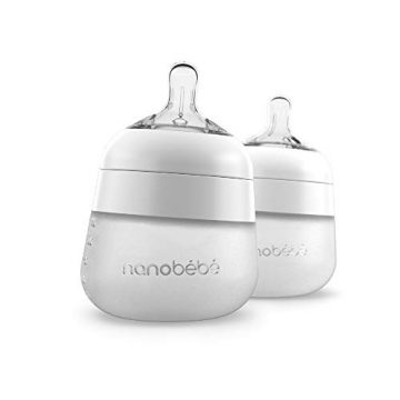 Nanobebe Flexy Silicone Baby Bottle, Anti-Colic, Natural Feel, Non-Collapsing…