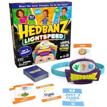 Spin Master Games, Hedbanz Lightspeed with Lights & Sounds,…