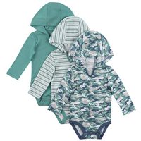 Hanes Baby Girls Bodysuits, Ultimate Flexy Hoodie Infant Long…