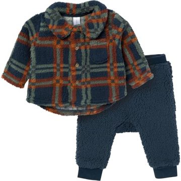 Modern Moments by Gerber Baby Boys’ Microplush Shacket and…