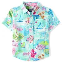 The Children’s Place,Baby Boys,and Toddler Poplin Short Sleeve Button…