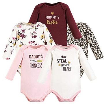 Hudson Baby Unisex Baby Cotton Long-Sleeve Bodysuits Steal Your…