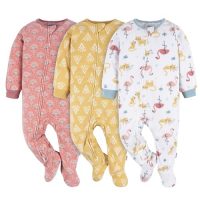 Gerber Baby Girl’s Flame Resistant Fleece Footed Pajamas 3-Pack,…