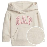 GAP baby girls Logo Pullover Hoodie Sweatshirt, Heather Grey,…