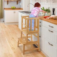 COSYLAND Kids Kitchen Step Stool，Toddler Standing Tower with CPC…