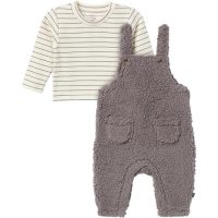 Modern Moments by Gerber Baby Boys’ Microplush Overall Set,…