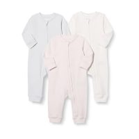 Amazon Essentials Unisex Babies’ Cotton Zip-Front Footless Sleepsuit, Pack…