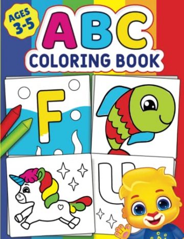 ABC Coloring Book: Color 100+ Animals, Birds, Vehicles, Fruits,…