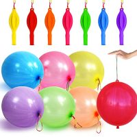 LEEZZIZZ 30Pcs Punch Balloons, Thickened Neon Punching Balloon Heavy…