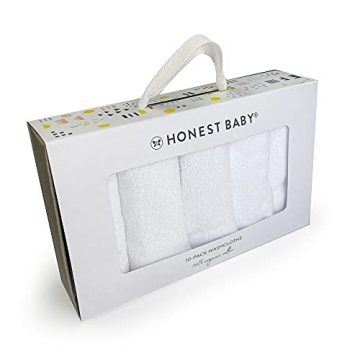HonestBaby 10-Pack Terry Wash Cloths in Gift Box 100%…