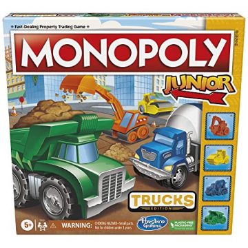 Monopoly Junior Trucks Edition Board Game for Kids Ages…