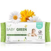 Yugi Green Baby Wipes – Unscented, Compostable, Biodegradable, Plant-Based,…